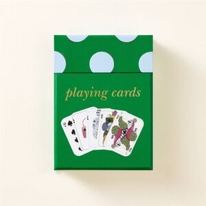 NWT Kate Spade Green Playing Cards Set